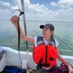 Rachel holding Seagrass Plant
