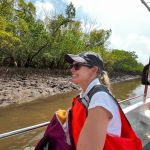 Rachel viewing mangroves from the boat