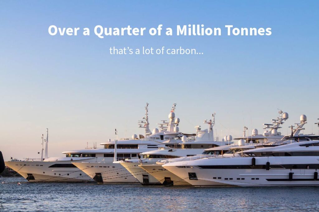 row of superyachts that yacht carbon offset has helped offset-01