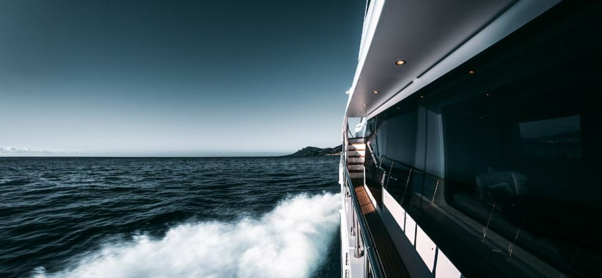 a view from a superyacht at sea